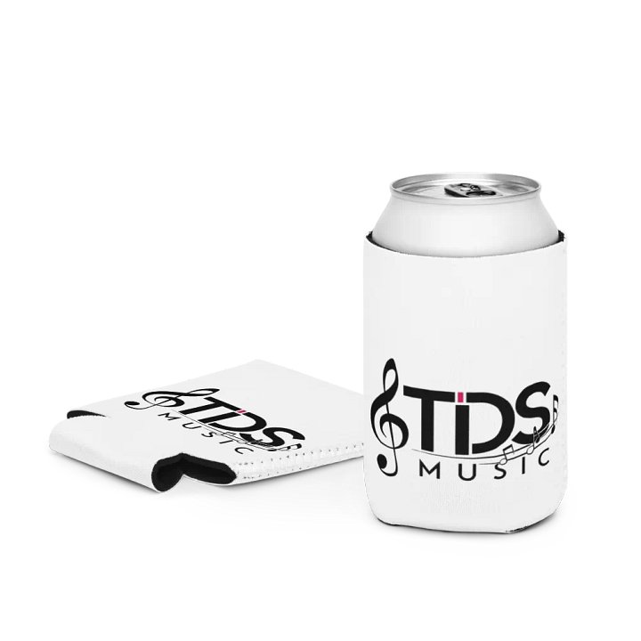 TDS Music Neoprene Can Cooler - White, Music-Themed Design product image (1)