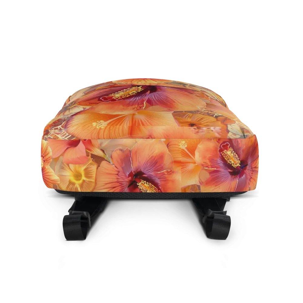 Golden Hibiscus Dreams All-Over Print Backpack product image (3)