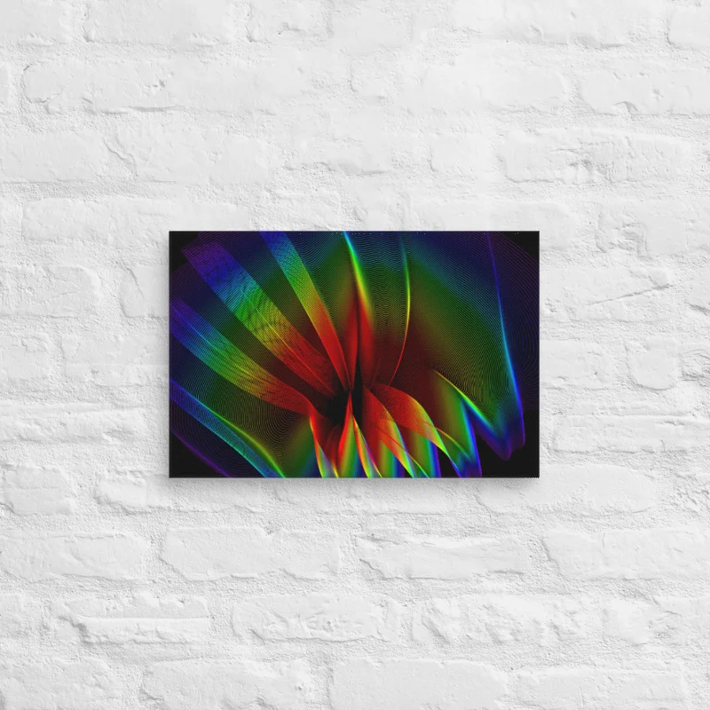 Sparse Spectral Spaceport Delta - Diffraction Curves Physics Art Canvas Print product image (3)