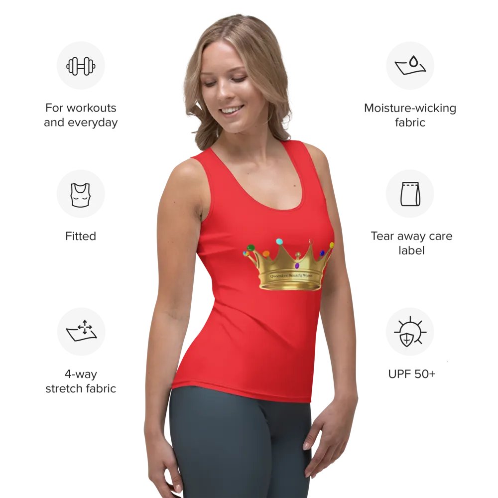 Queendom Beautiful Women Crown Tank Top/Red (TM) product image (6)