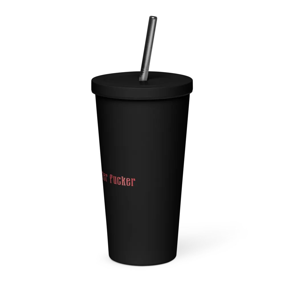 Certified Monster Fucker Tumbler with Straw - Black product image (3)