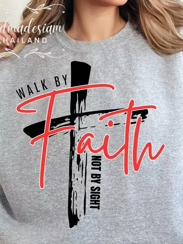 Women's Organic Ribbed Neck T-Shirt Faith product image (4)