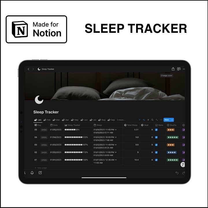 Notion Template - Sleep Tracker product image (1)