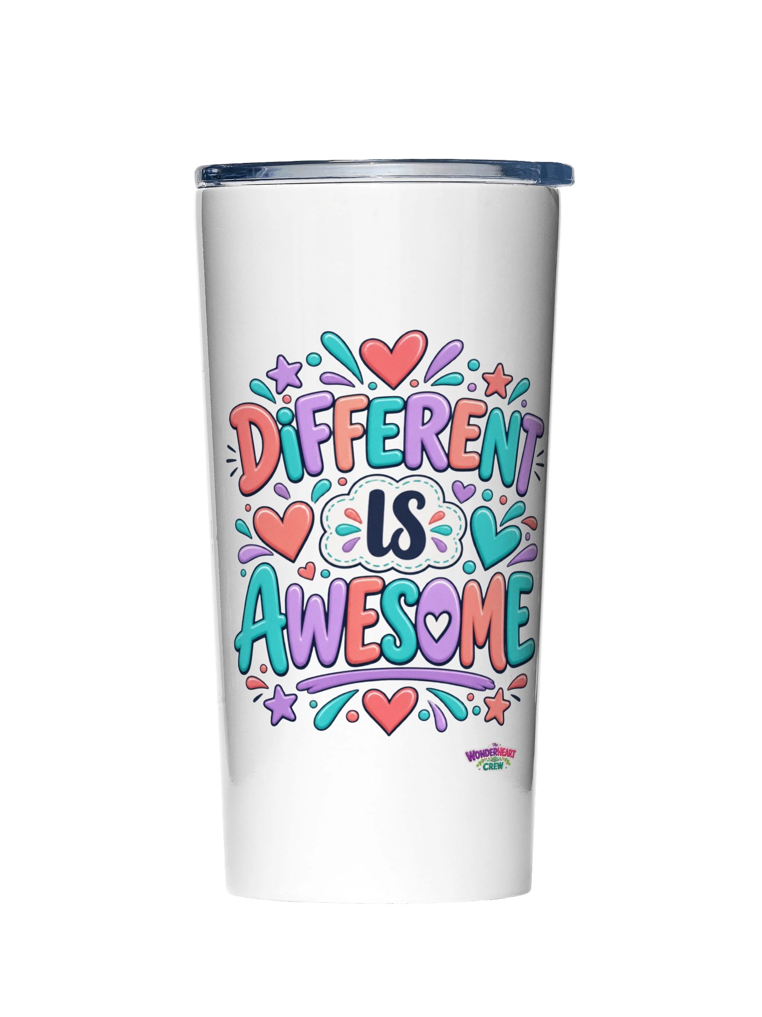 20oz Stainless Steel Inspirational Tumbler - Different Is Awesome. product image (1)