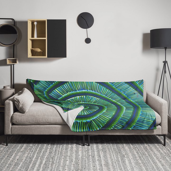 Green SWIRLS Blanket product image (1)