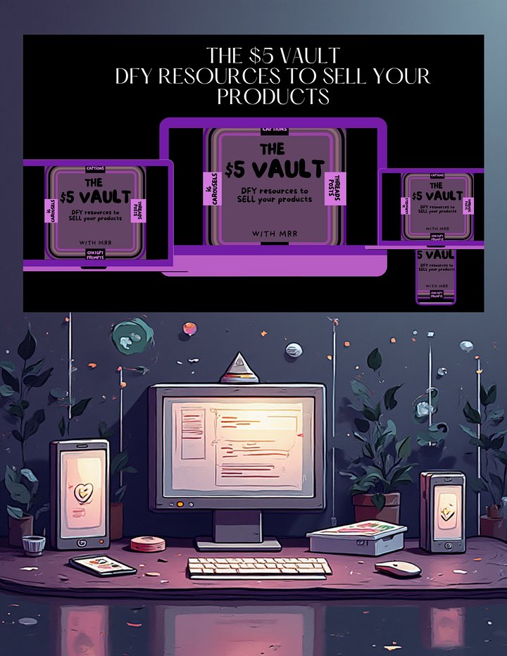 The $5 Vault: Plug, Post & Profit – No Overthinking Required!-Master Resell Rights(MRR) product image (2)