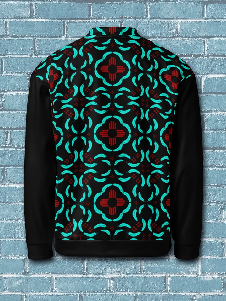New Mexico Zia Turquoise Feathers Bomber Jacket product image (2)
