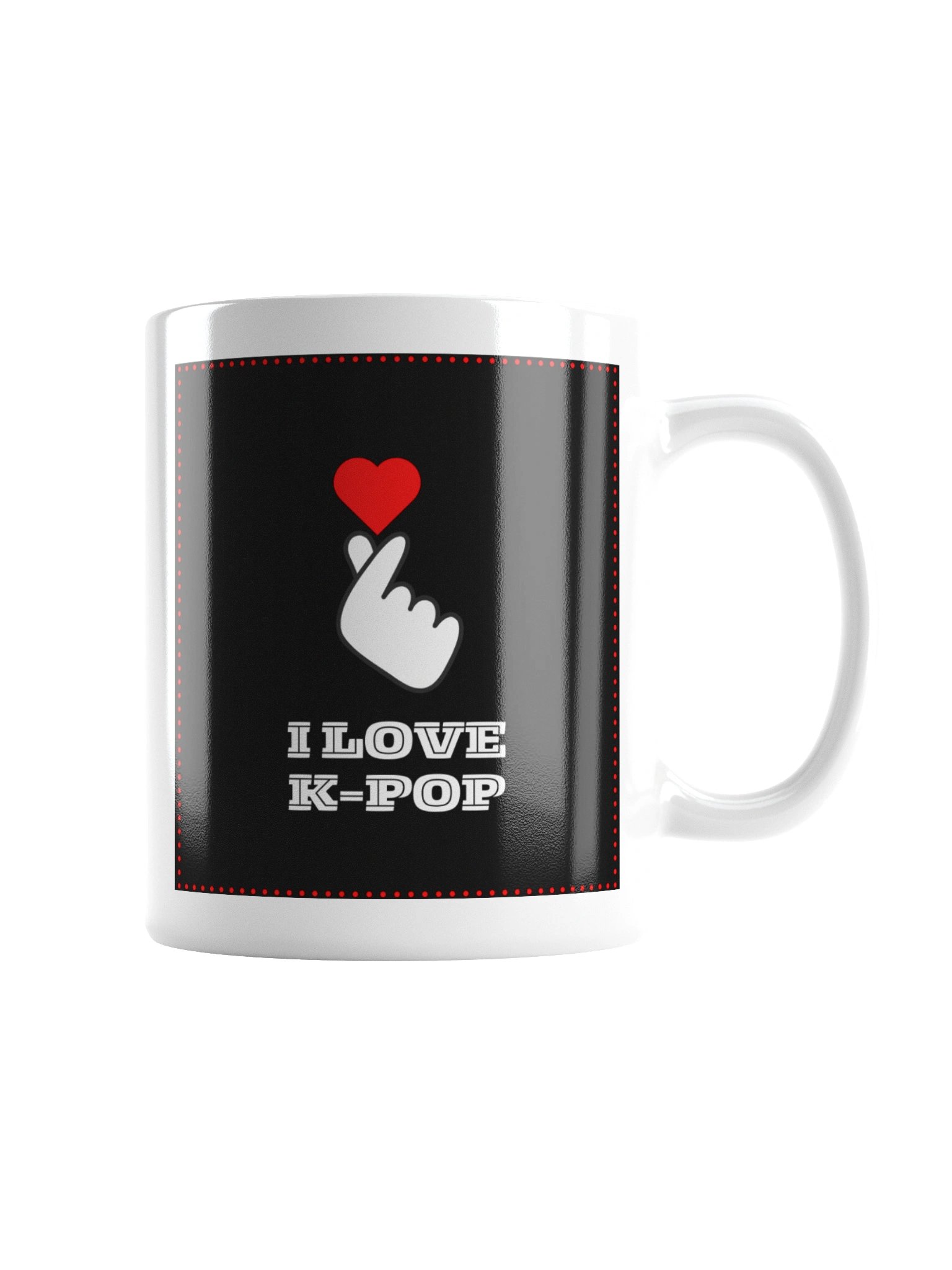 K-POP South Korean finger heart symbol mug product image (3)