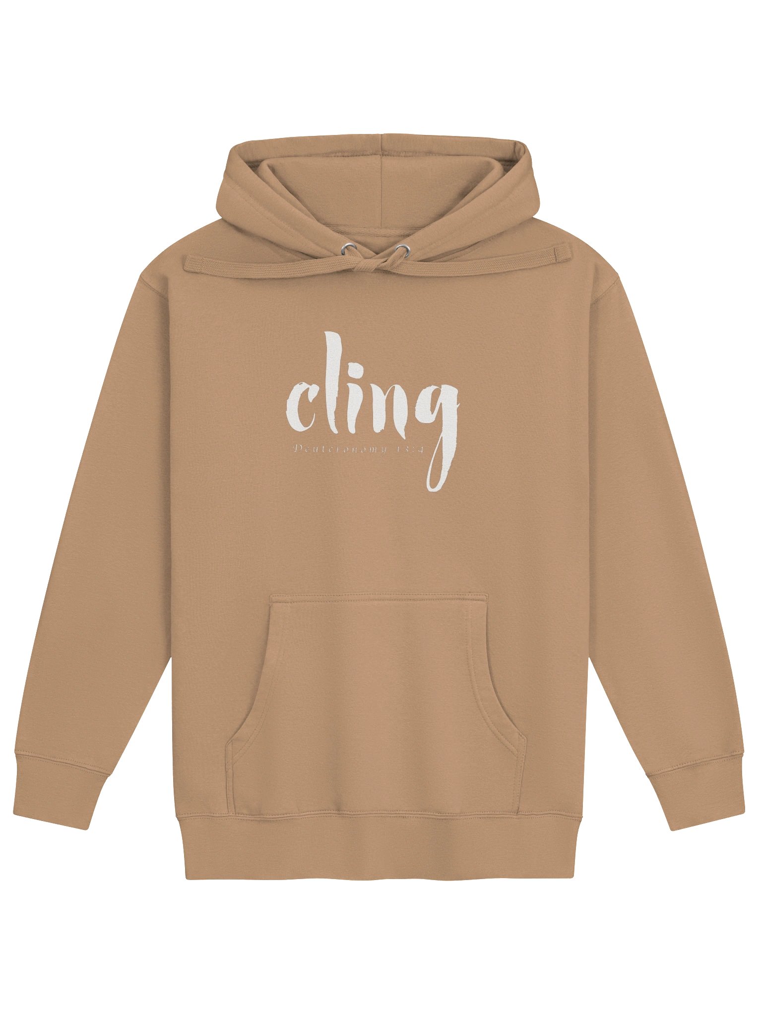 CLING | Deuteronomy 13:4 (WHITE LOGO) HOODIE product image (1)