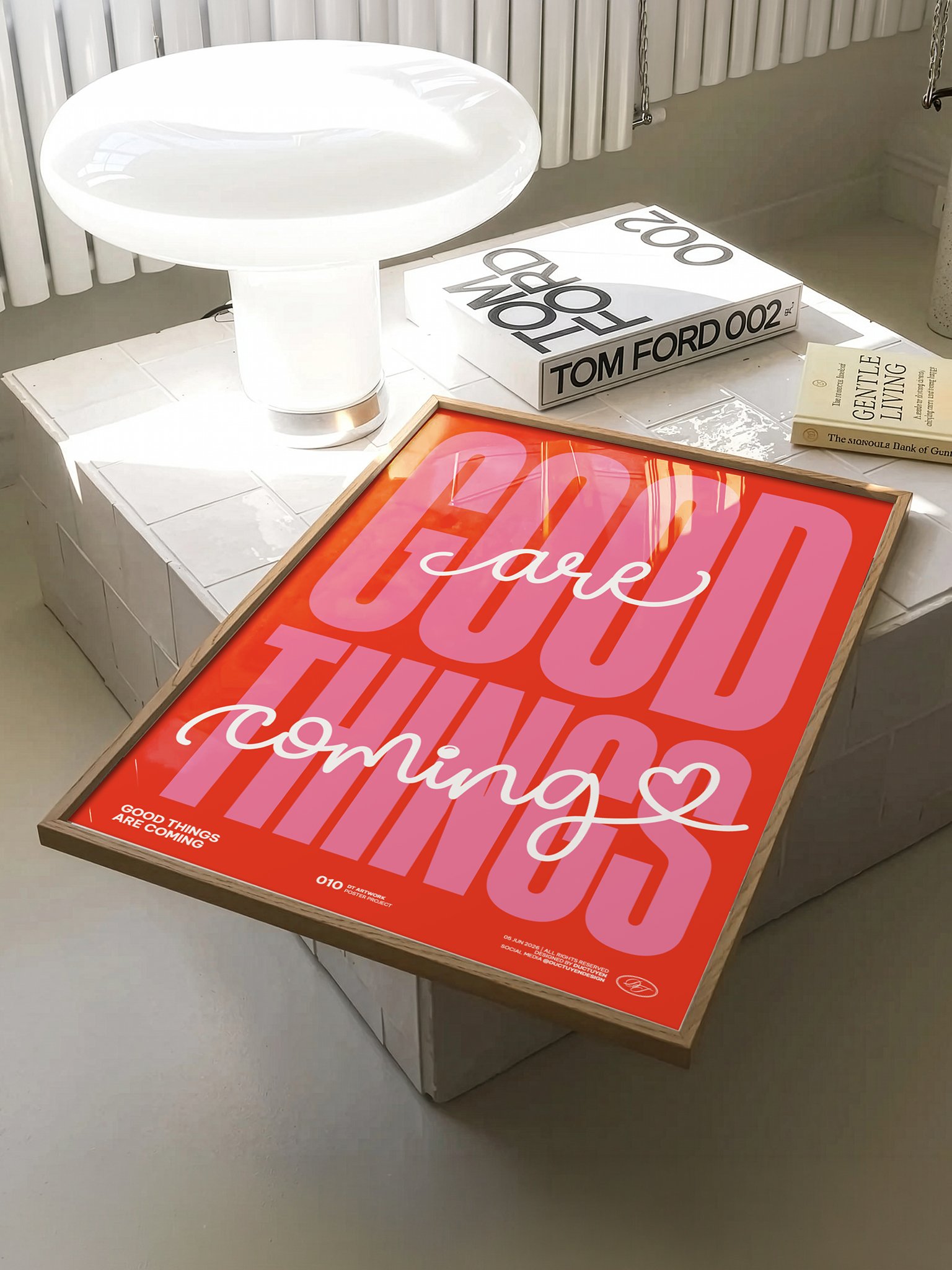 "GOOD THINGS ARE COMING" Typography Framed Poster product image (3)