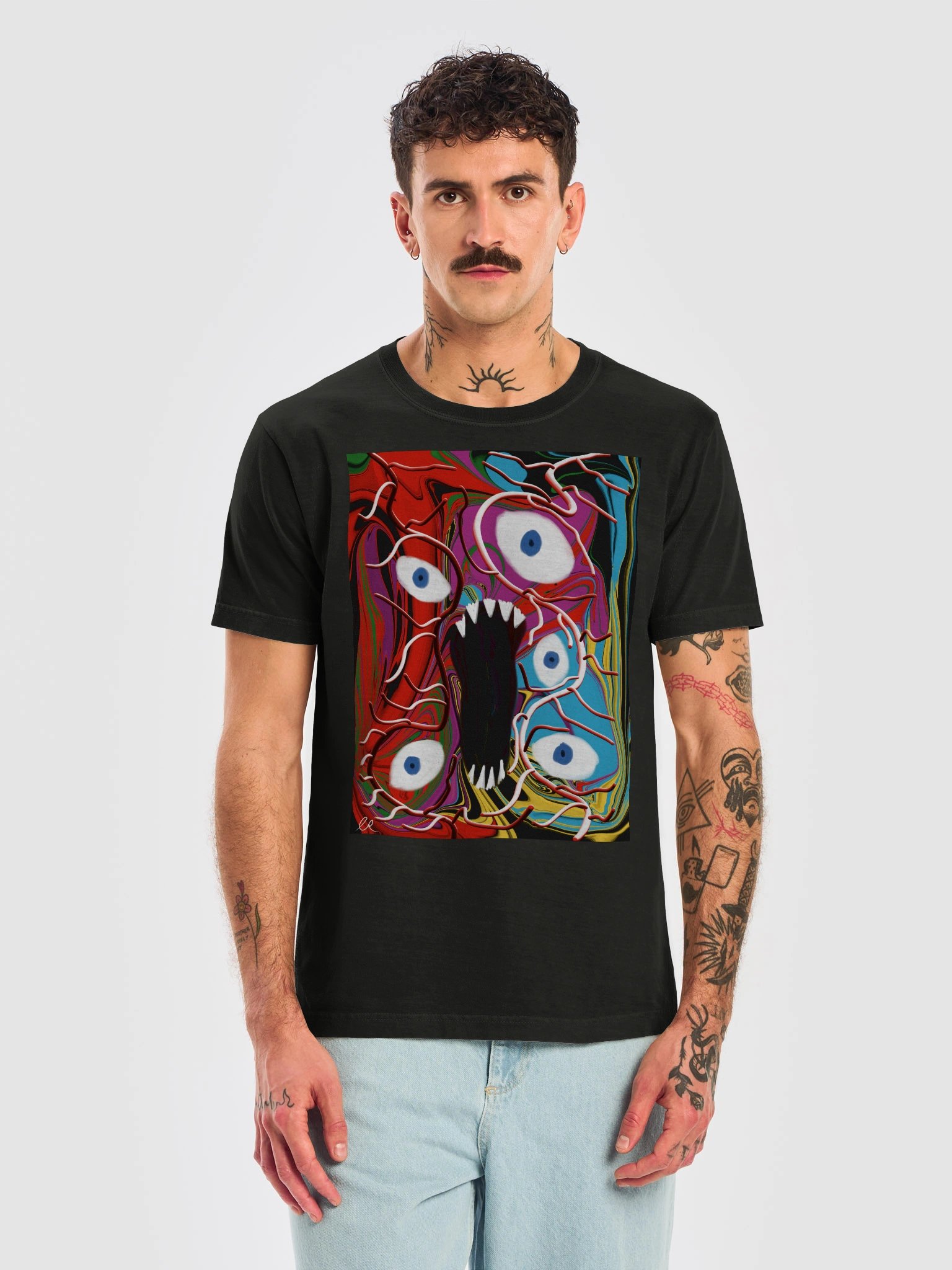 Marbled Eyes Oversized Tee — Bella+Canvas by The Artsy Brain product image (5)
