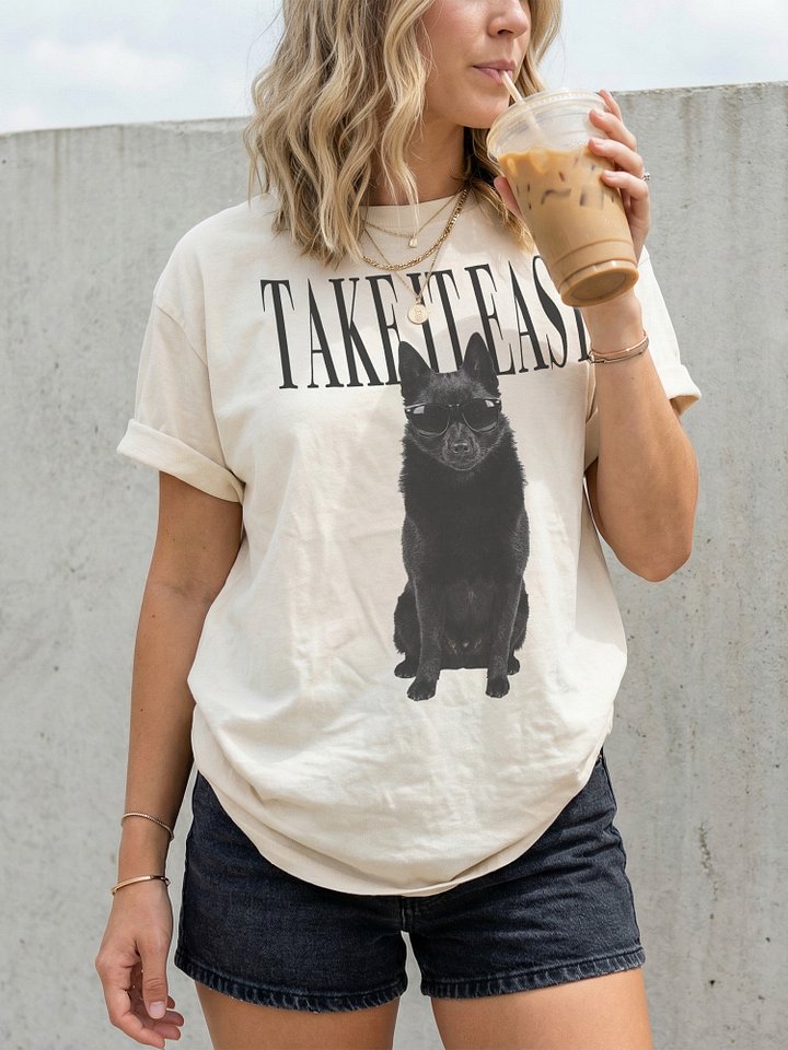 Take It Easy '90s Pop Vintage-Style T-Shirt for Schipperke(Black) Owners product image (2)