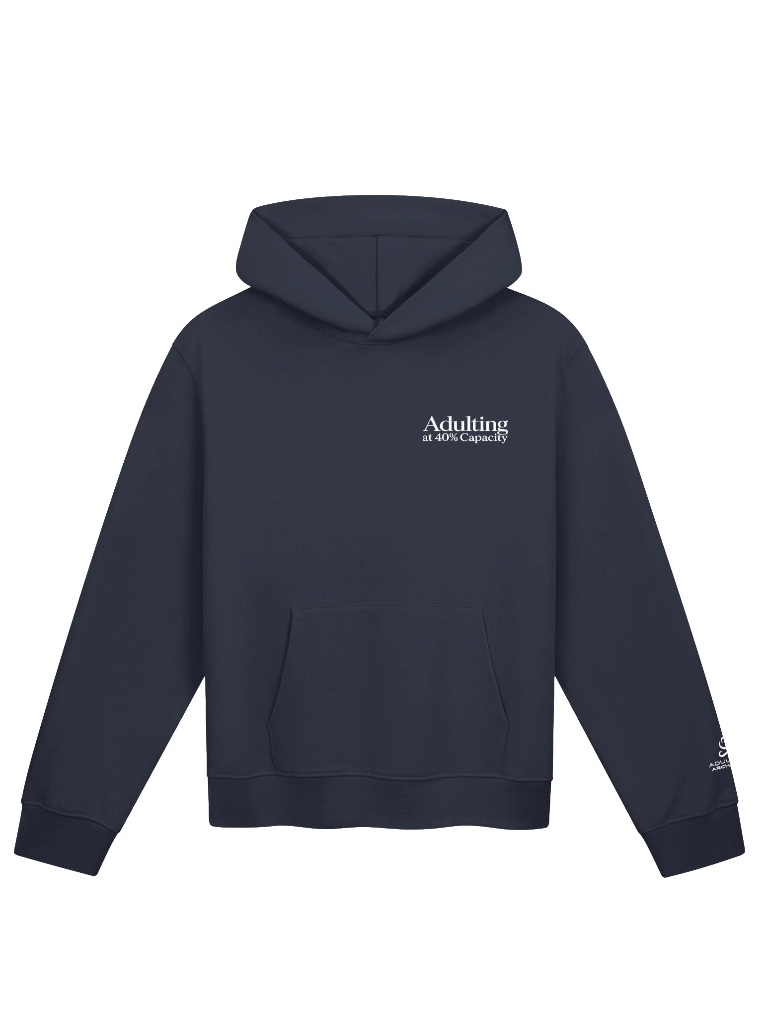 “Adulting at 40% Capacity” — Bella+Canvas Unisex Oversized Midweight Hoodie product image (3)