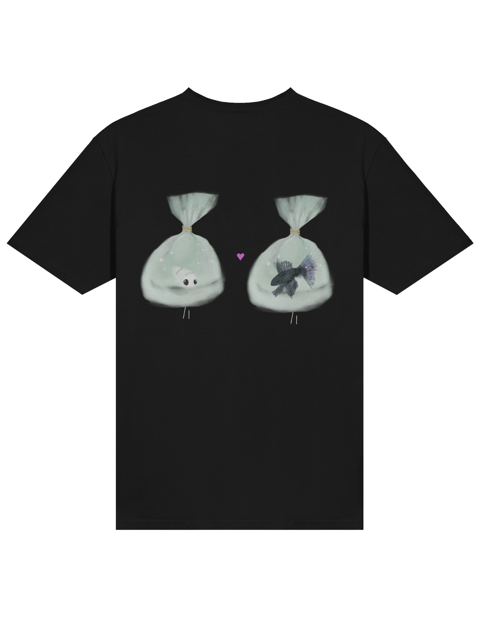 Fish Love T-shirt (Black) product image (4)