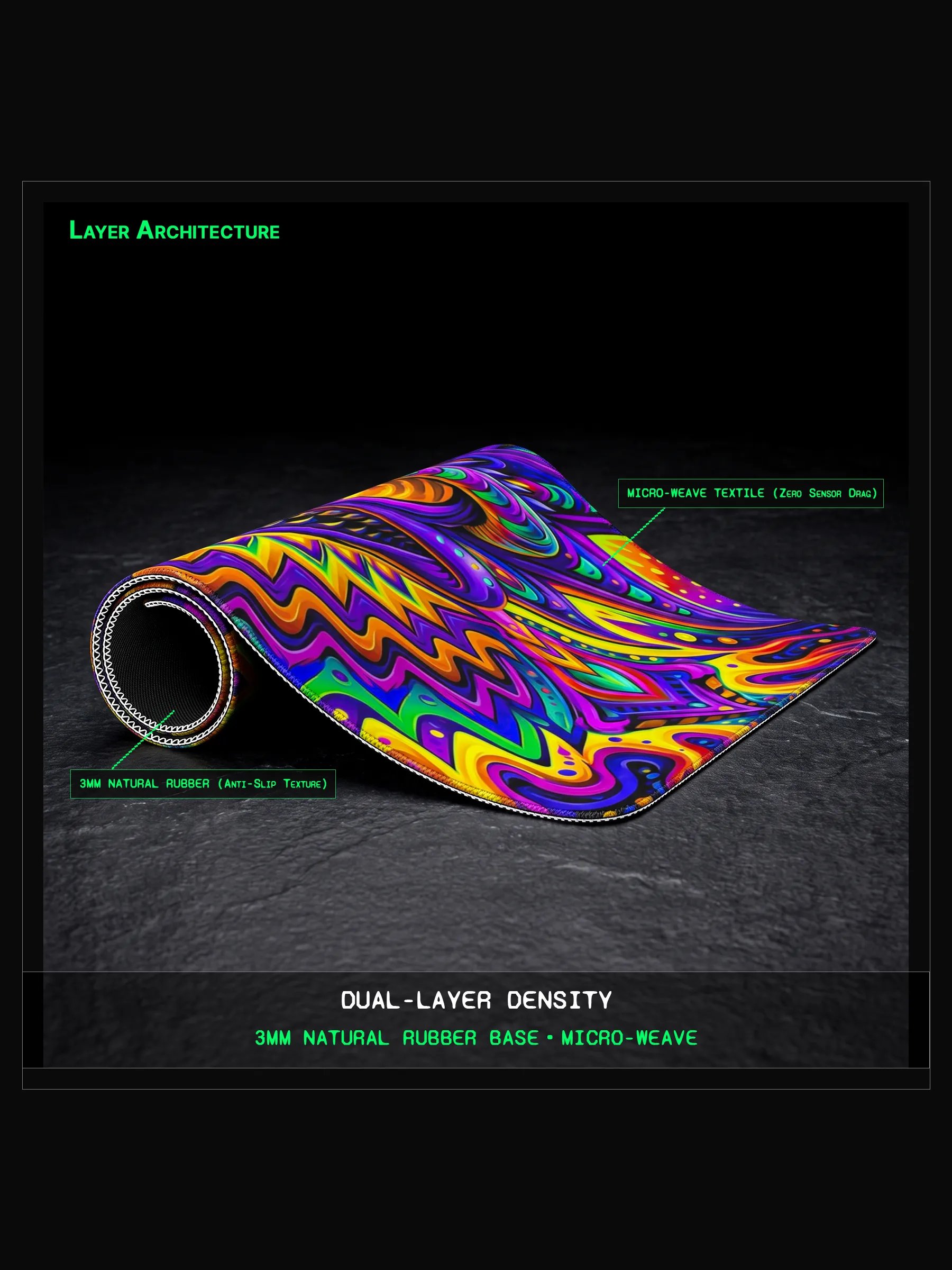 Artifact 04: Psychedelic Cheshire - XXL Studio Desk Mat product image (4)