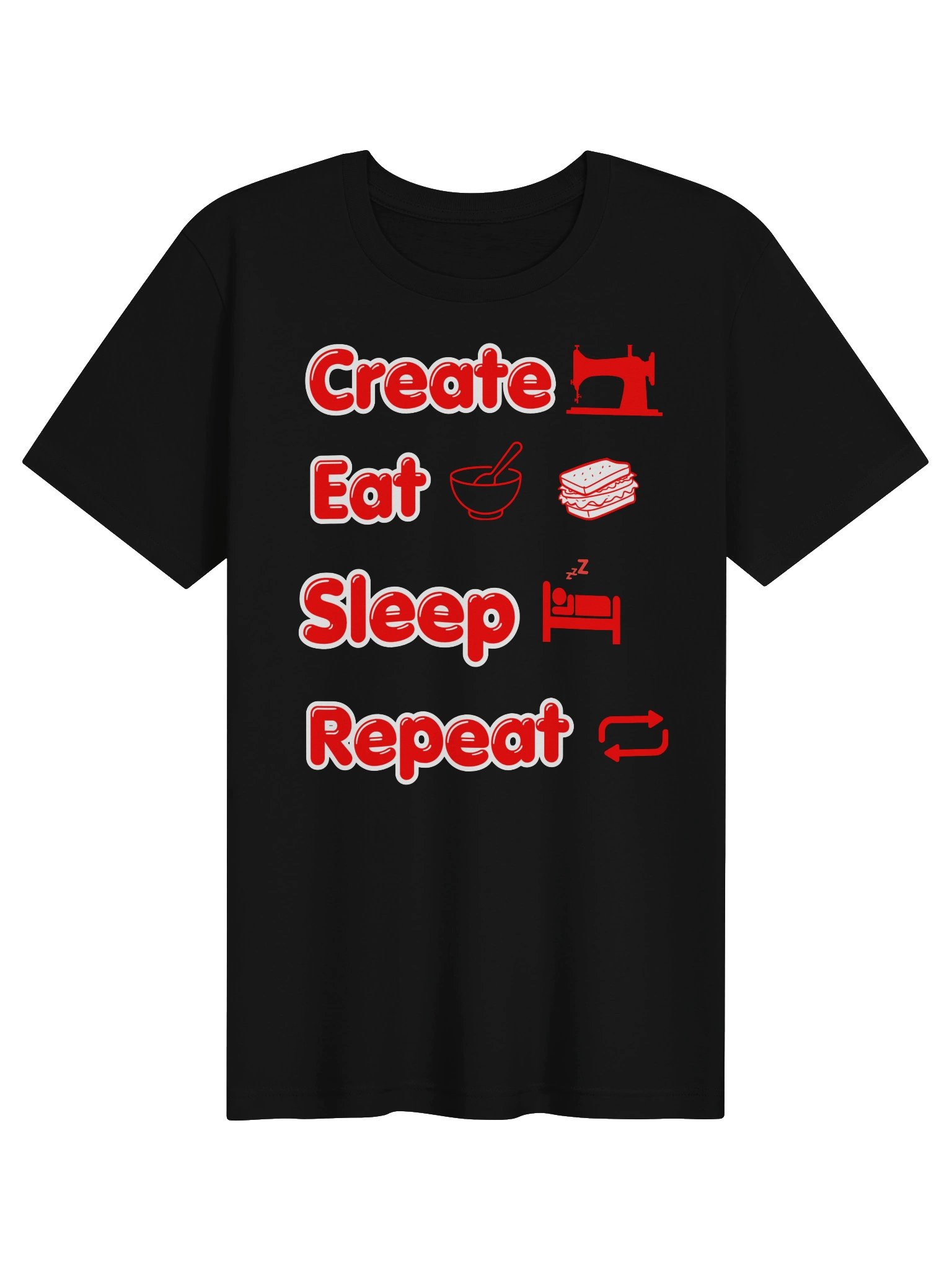 Create Eat Sleep Repeat - Red product image (1)