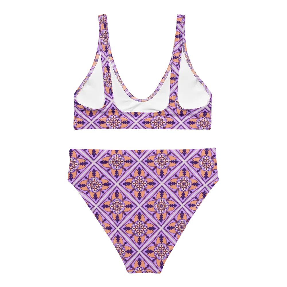 Detailed Symmetrical Pattern High Waisted Bikini product image (5)
