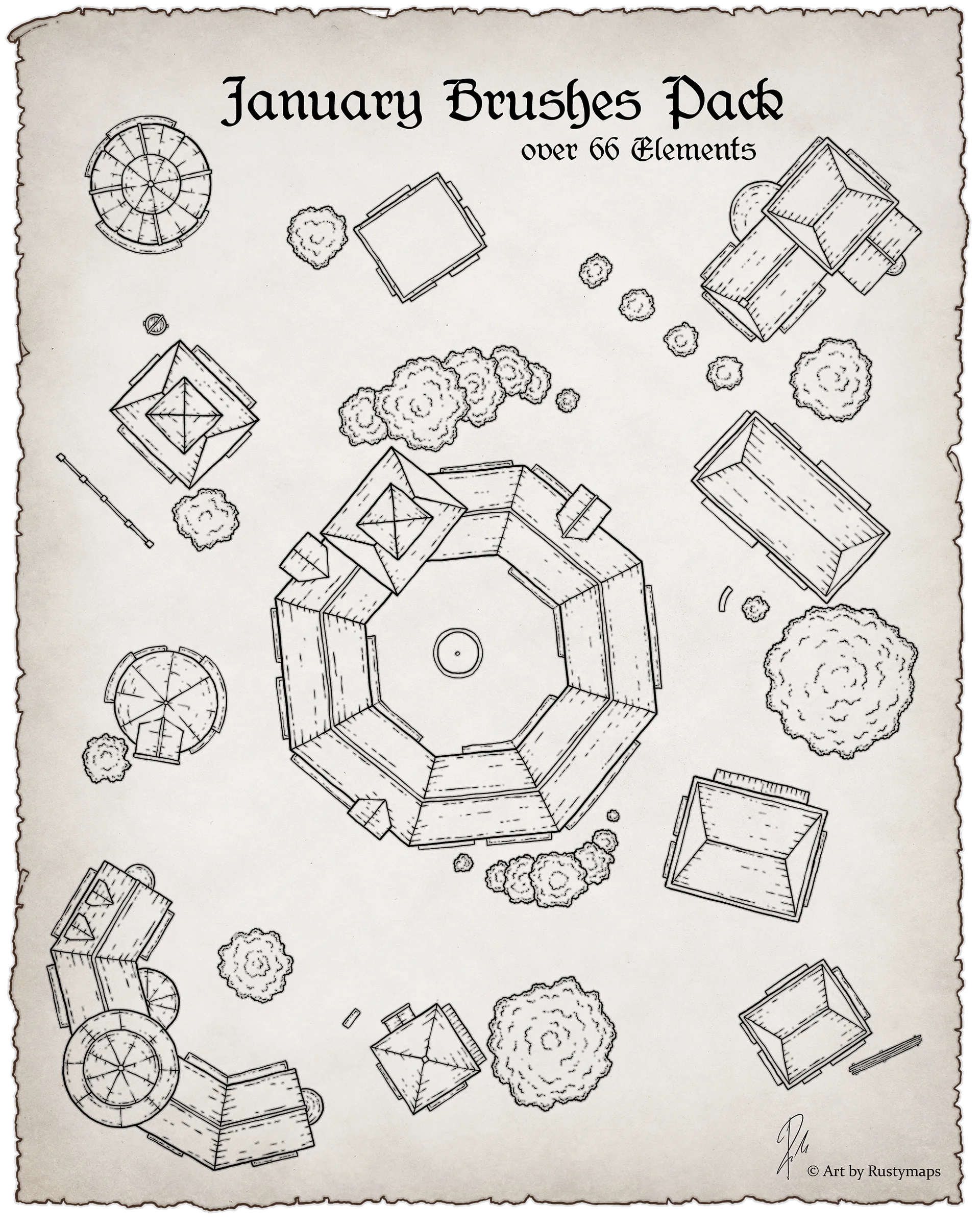 Map maker - Brush final bundle Pack product image (11)
