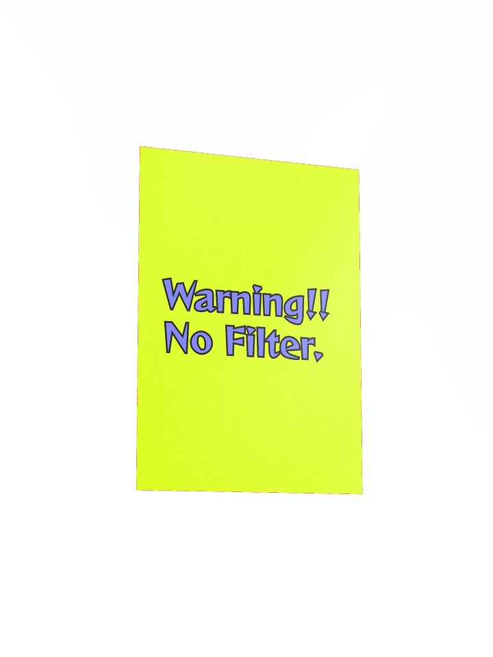 Warning No Filter Poster product image (1)