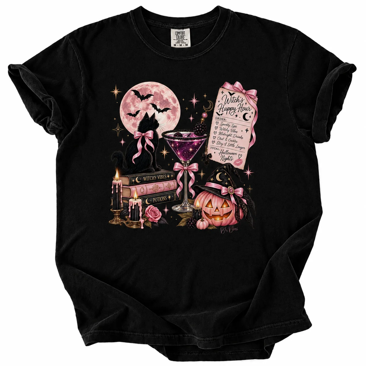 Comfort Colors Pink Halloween Graphic T-Shirt product image (1)
