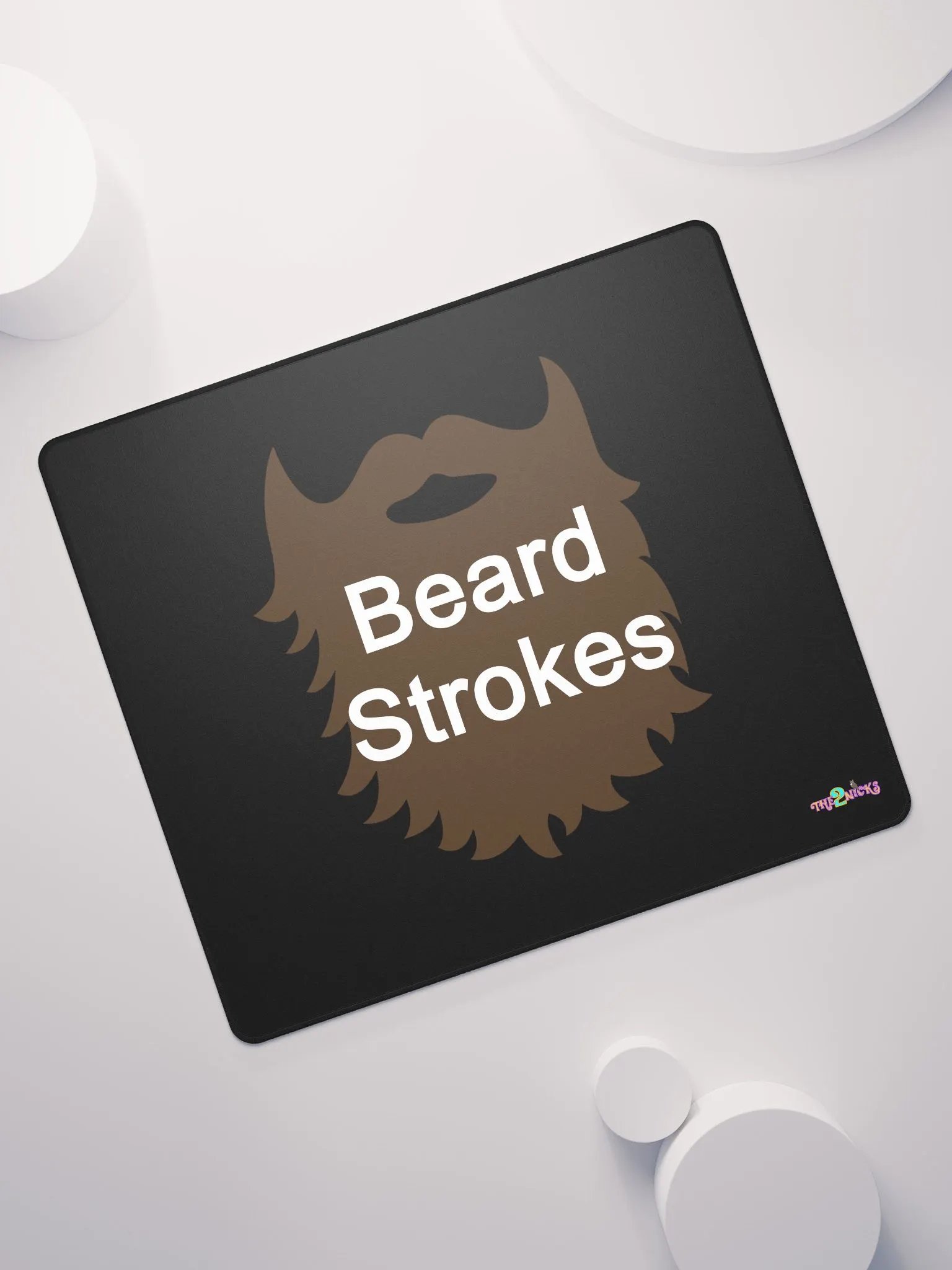 Brown Beard Strokes Gaming Mouse Pad (Black) product image (7)