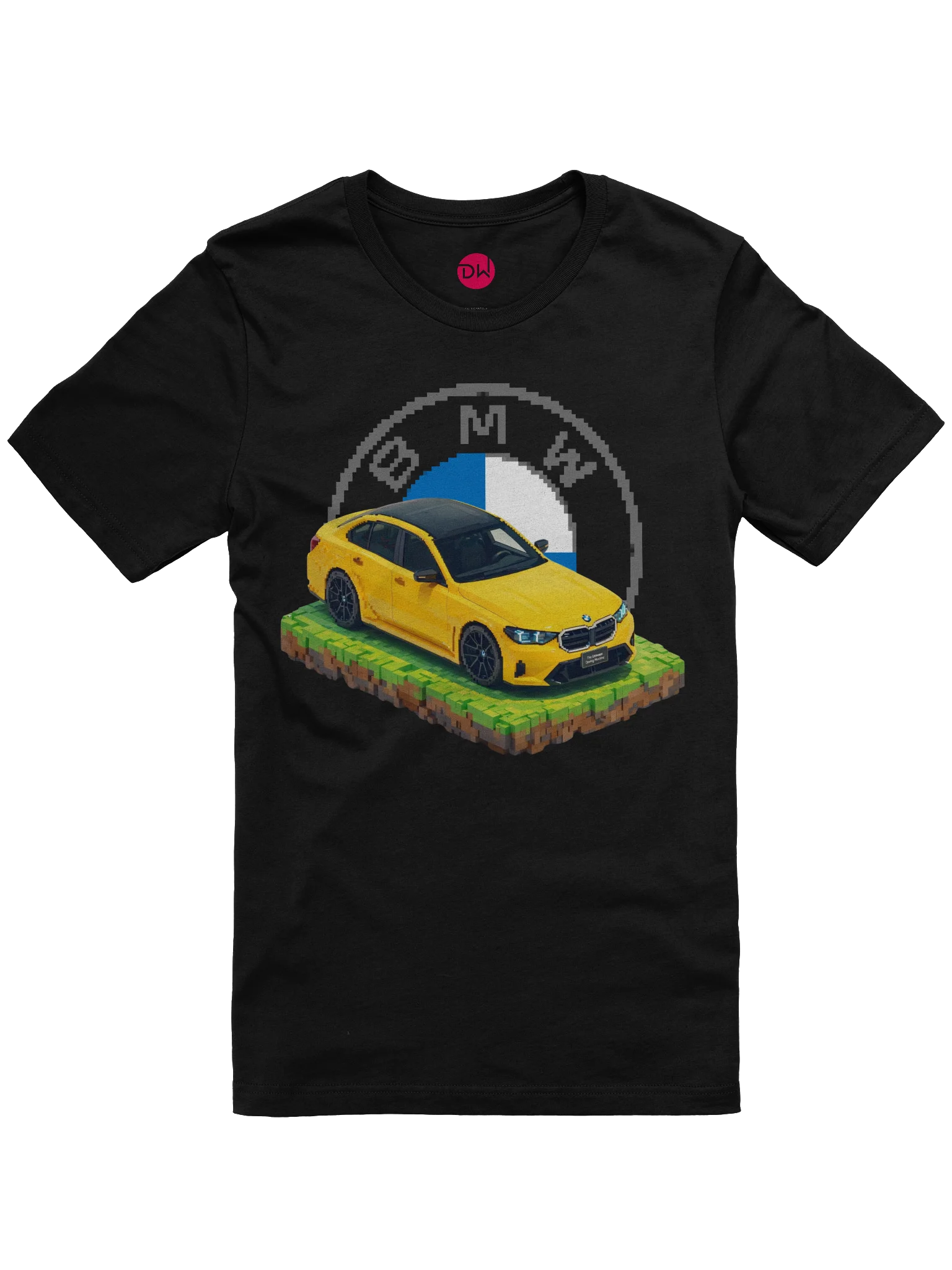 Speed Yellow BMW M5 Shirt (Pixel, Retro, Minecraft) product image (4)