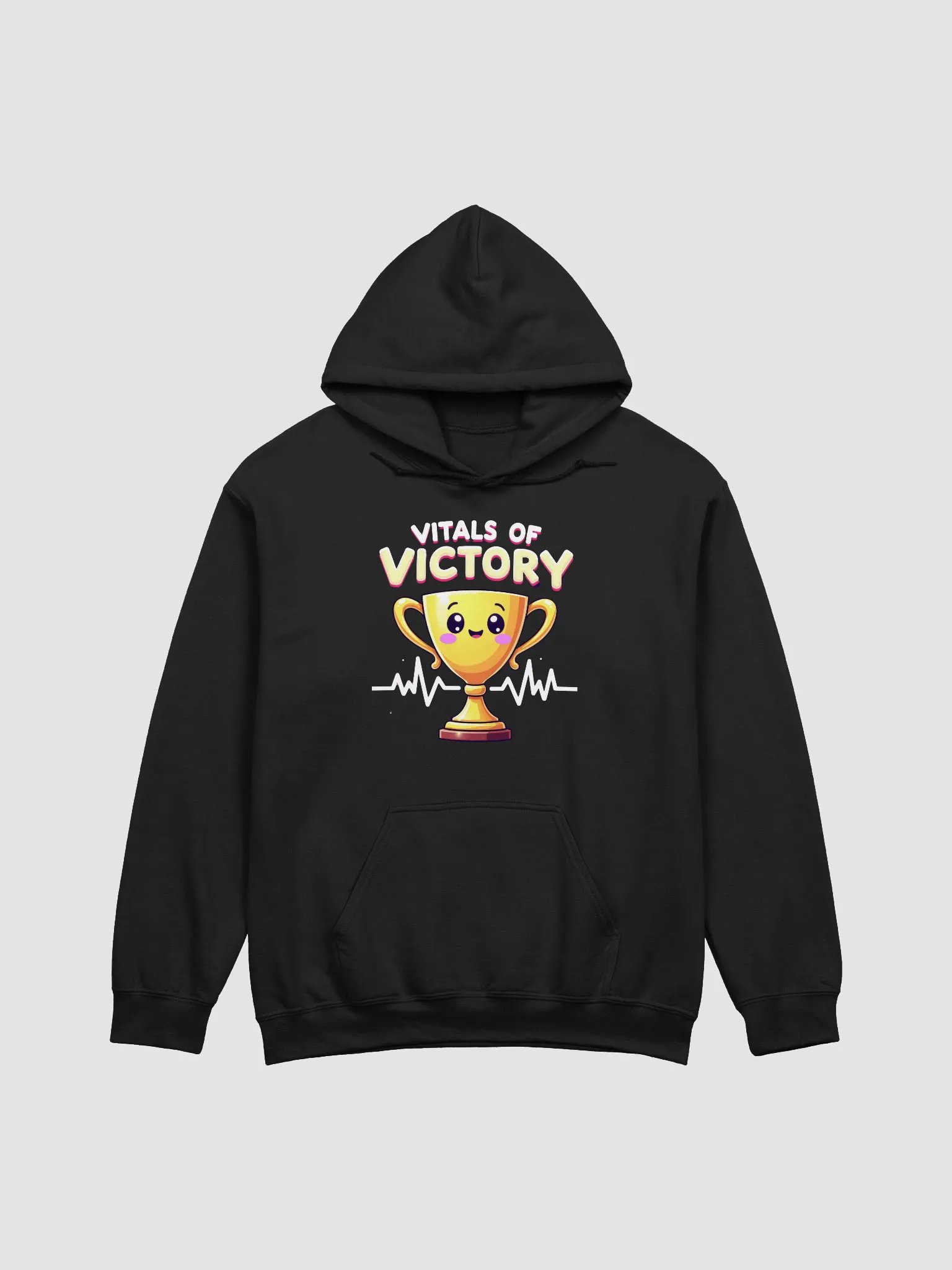 heartbeat trophy, Kawaii Vital Victory Trophy Hoodie product image (3)