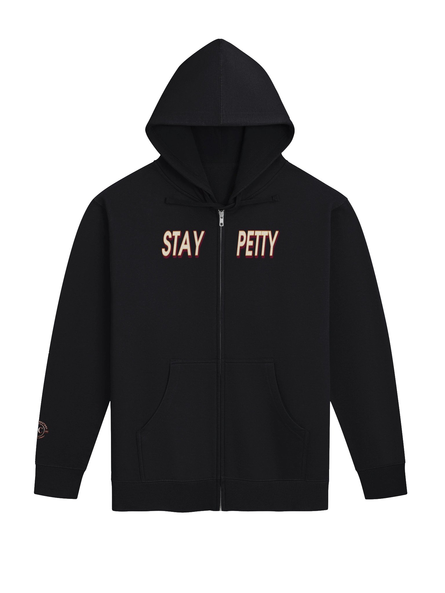 Stay Petty Statement Fleece Zip-Up Hoodie product image (1)