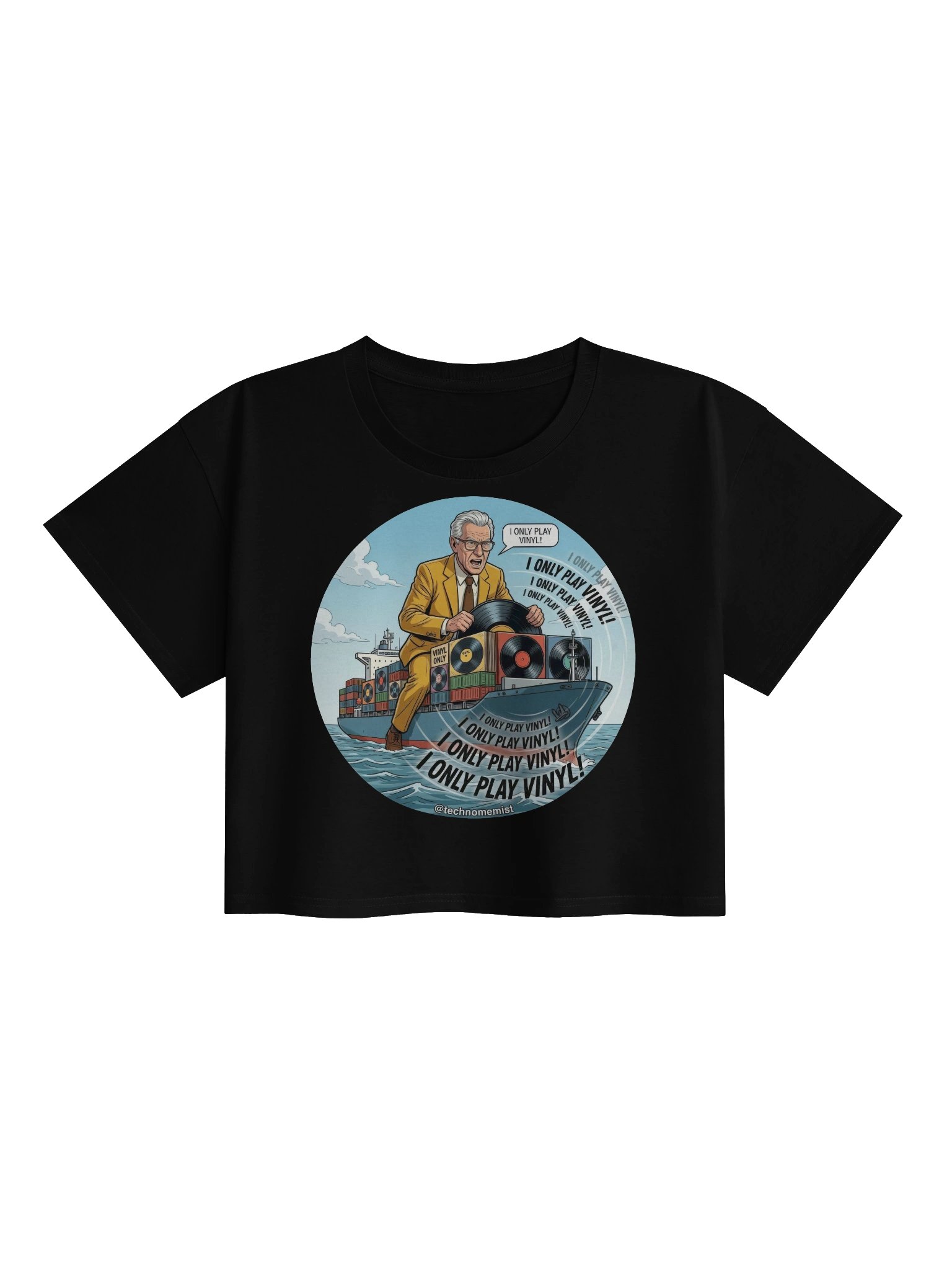 I Only Play Vinyl Women's Premium Crop Top product image (1)