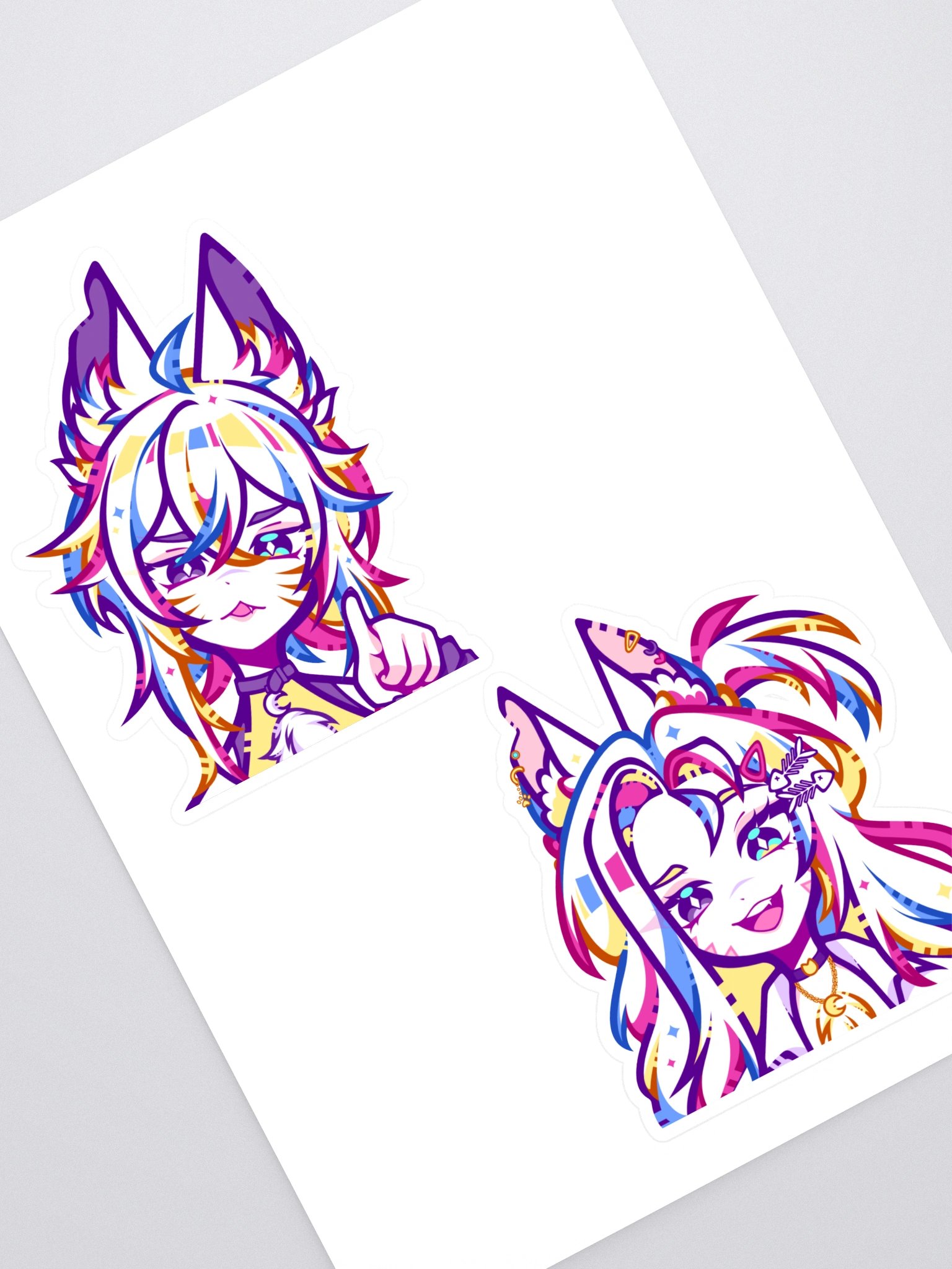 WolfcatRisi Duality Sticker Sheet product image (1)