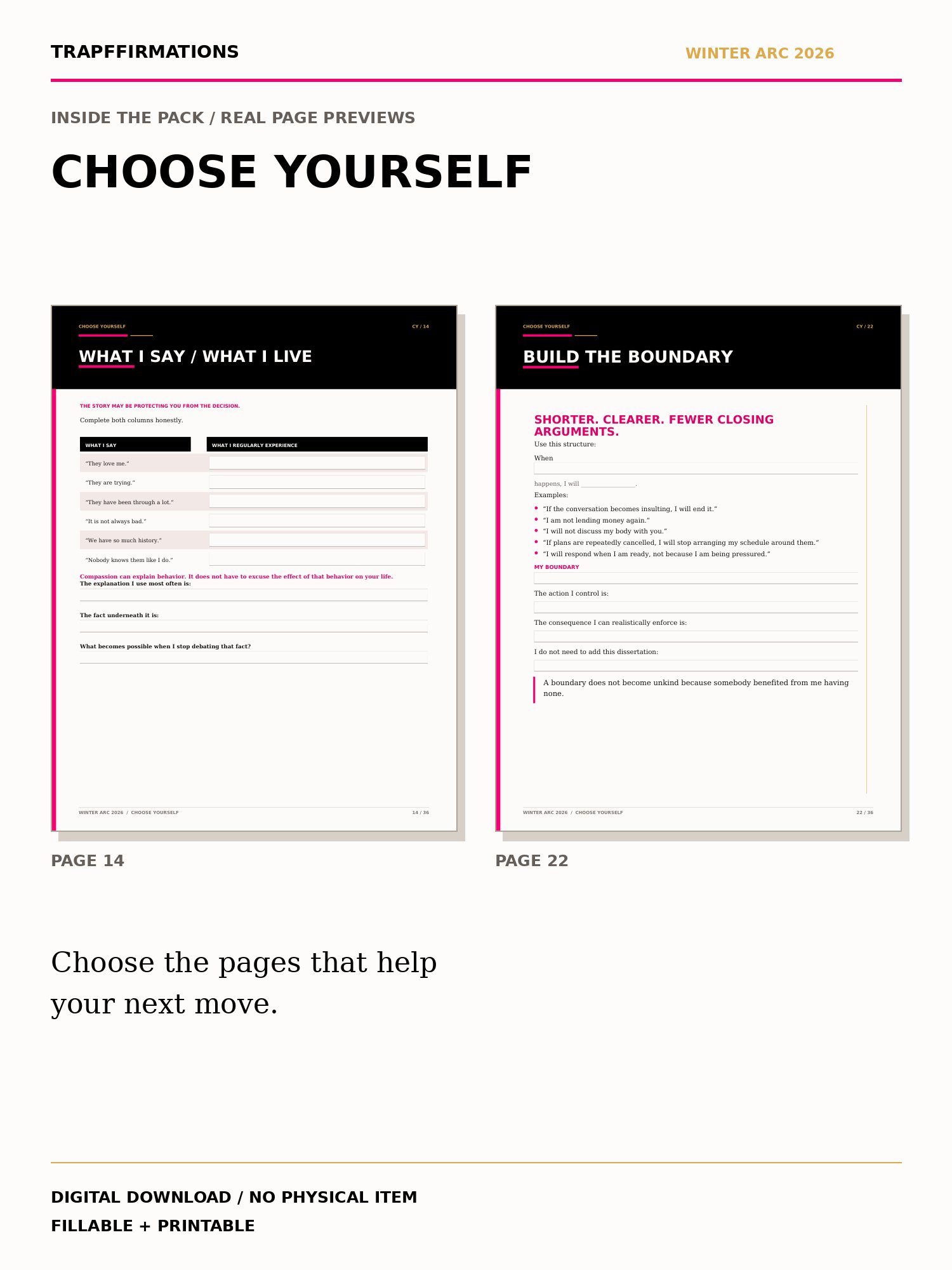 CHOOSE YOURSELF | Winter Arc 2026 Arc Pack product image (2)