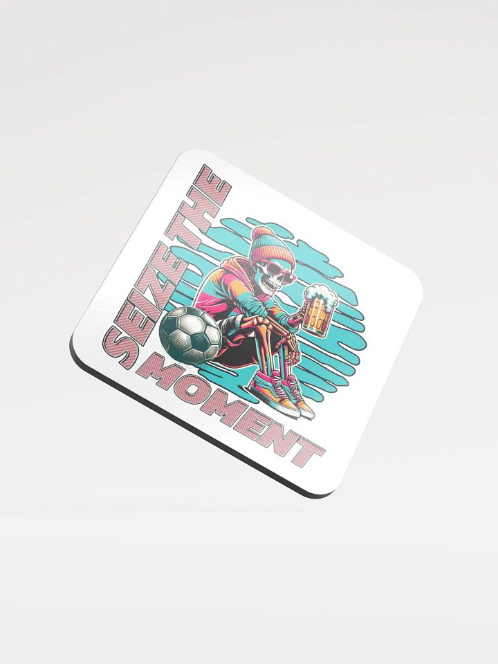 Seize The Moment Skeleton Beer Soccer Chic Coaster Set product image (2)