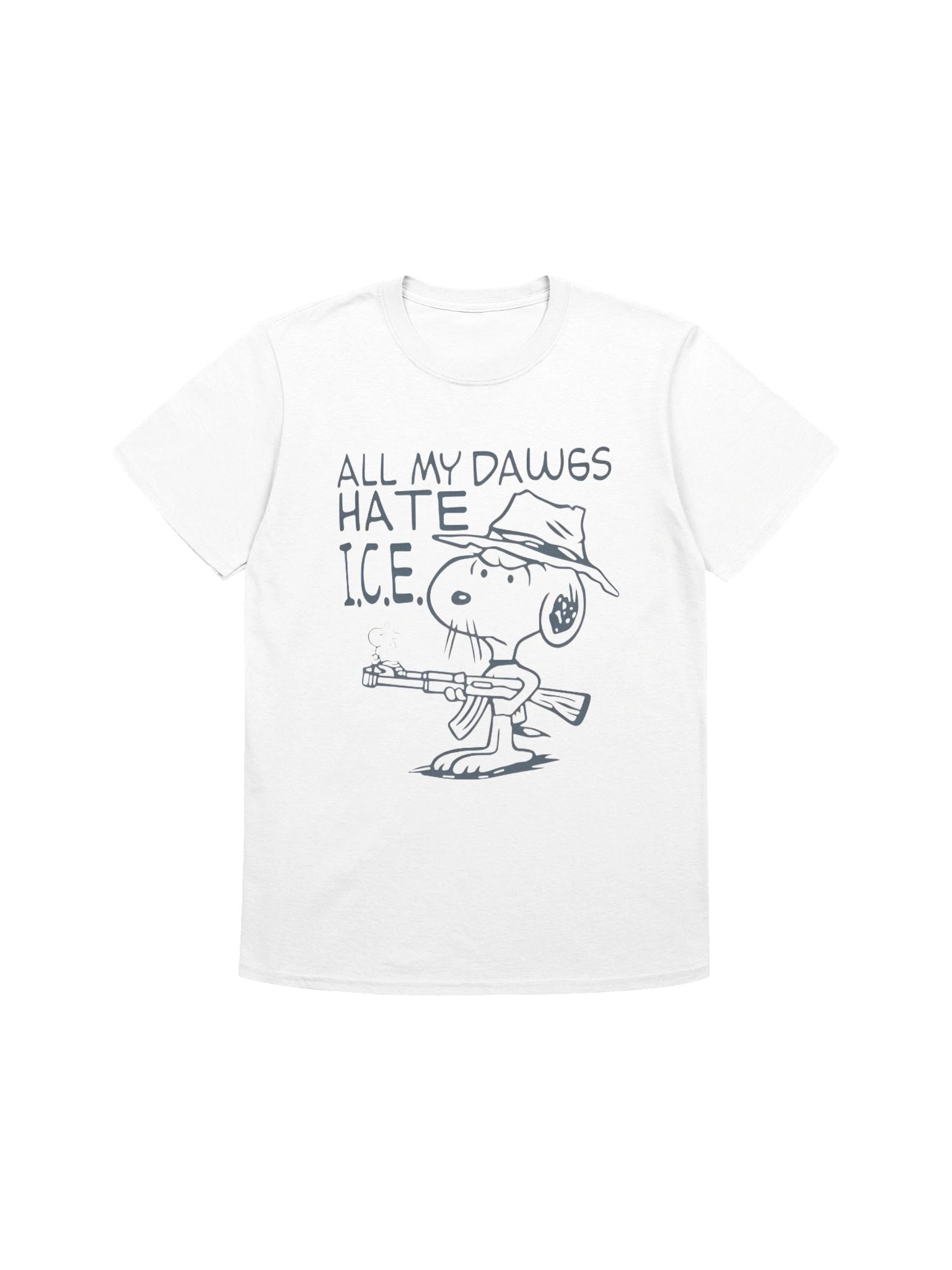 noopy All My Dawgs Hate ICE Statement Shirt – Viral Twitter Graphic Shirt With a Powerful Message product image (1)