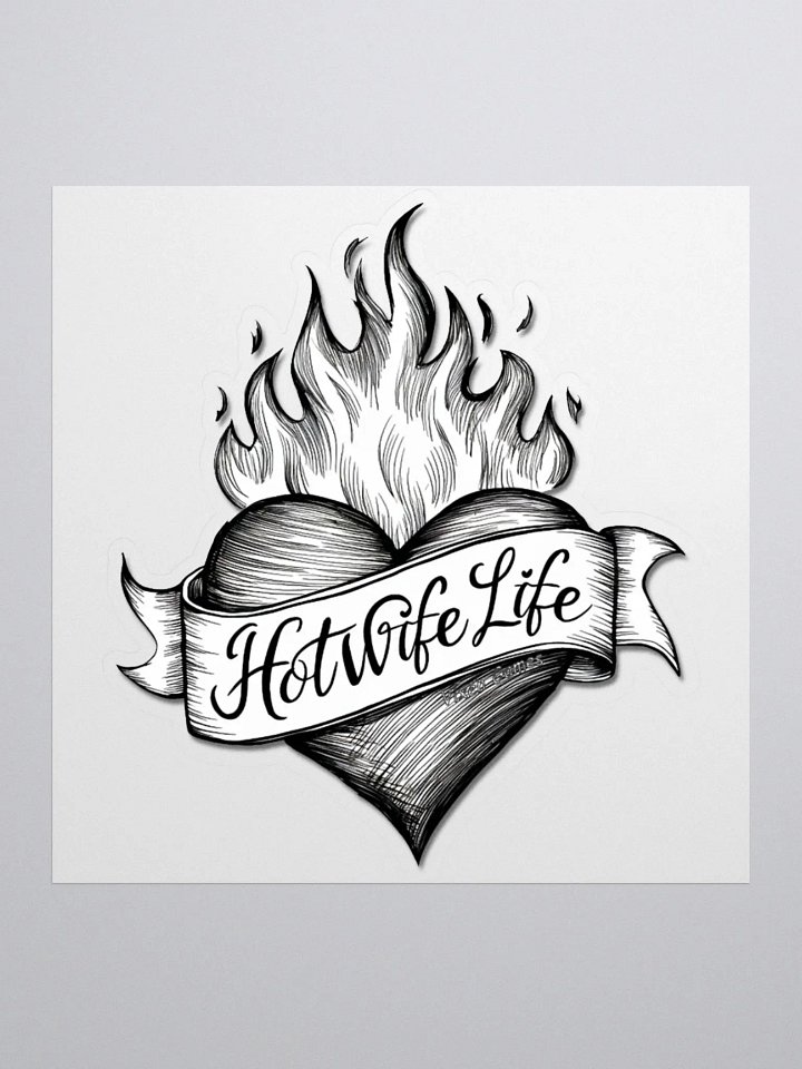 Hotwife Life Ink sketch heart Vinyl sticker product image (3)
