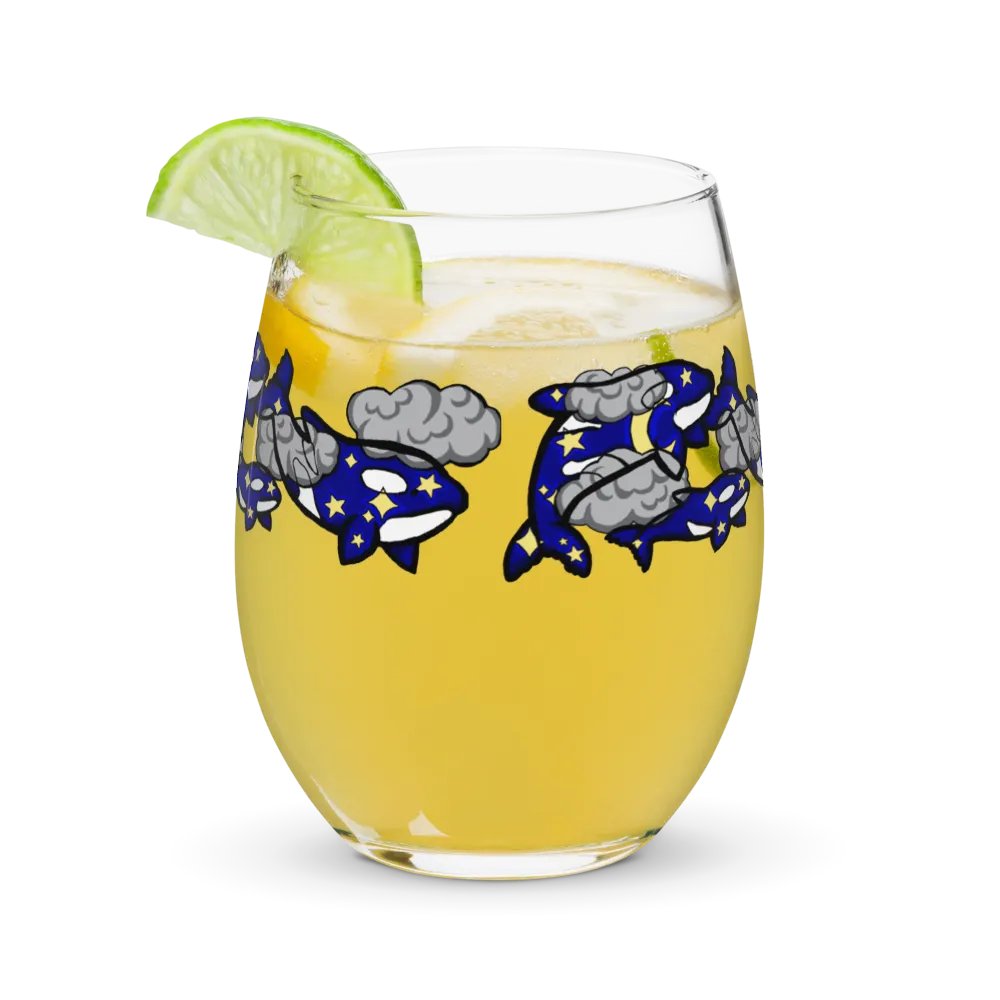 midnight orca stemless wine glass product image (10)