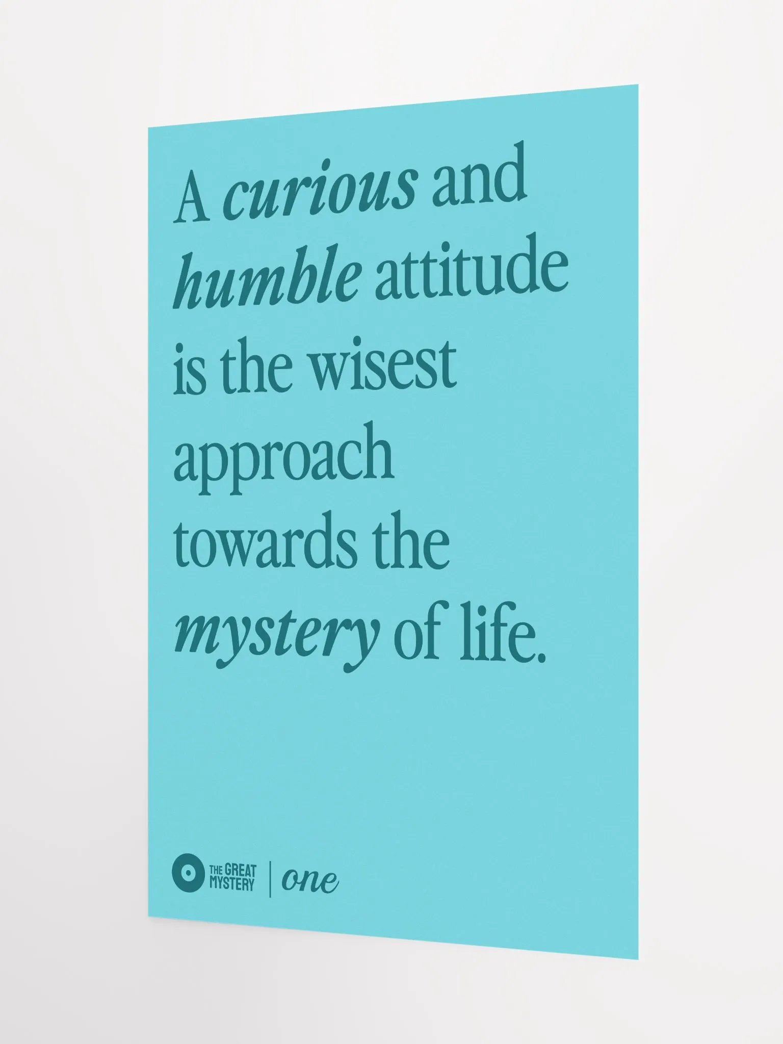 The Curious and Humble Poster (Cyan) product image (9)