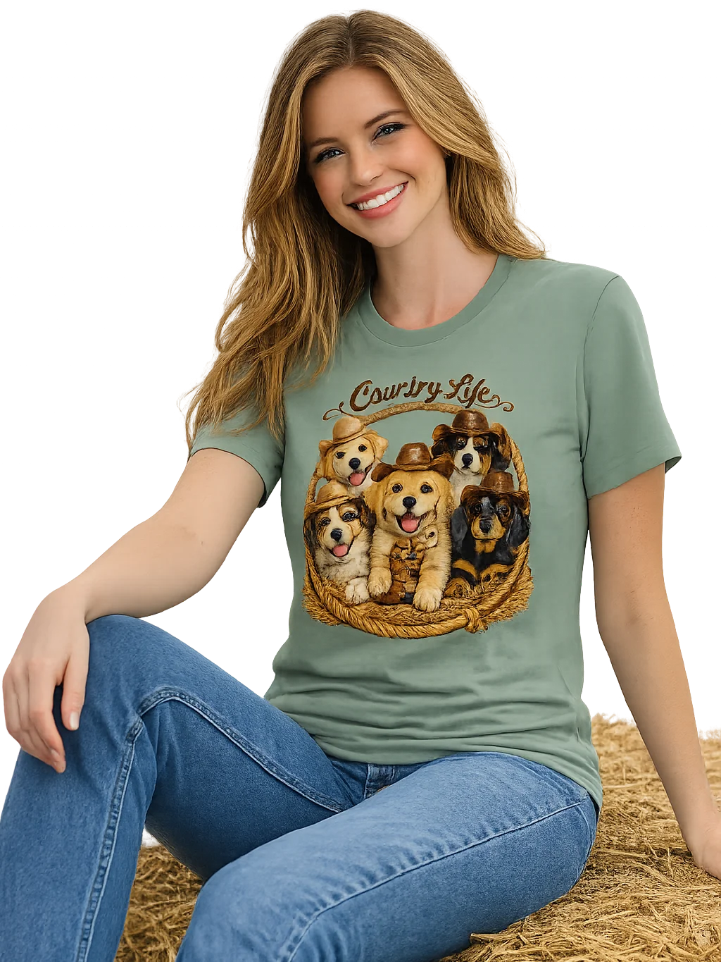 Pawsome Puppies Cowboy Circle T-Shirt product image (1)