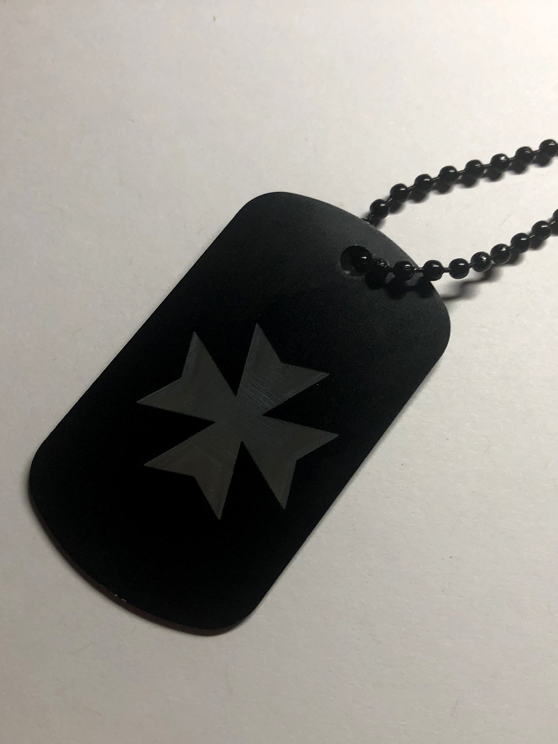 TEMPLARS - Engraved Dog Tag Pendant Necklace product image (5)