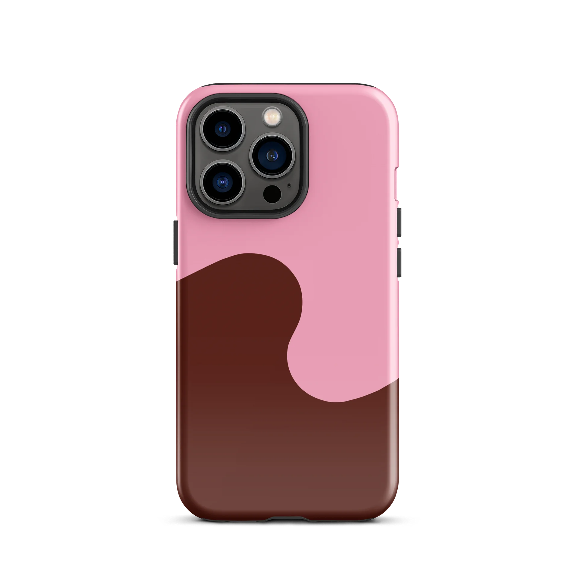 Pink and Wine Minimal Wave iPhone Case product image (1)
