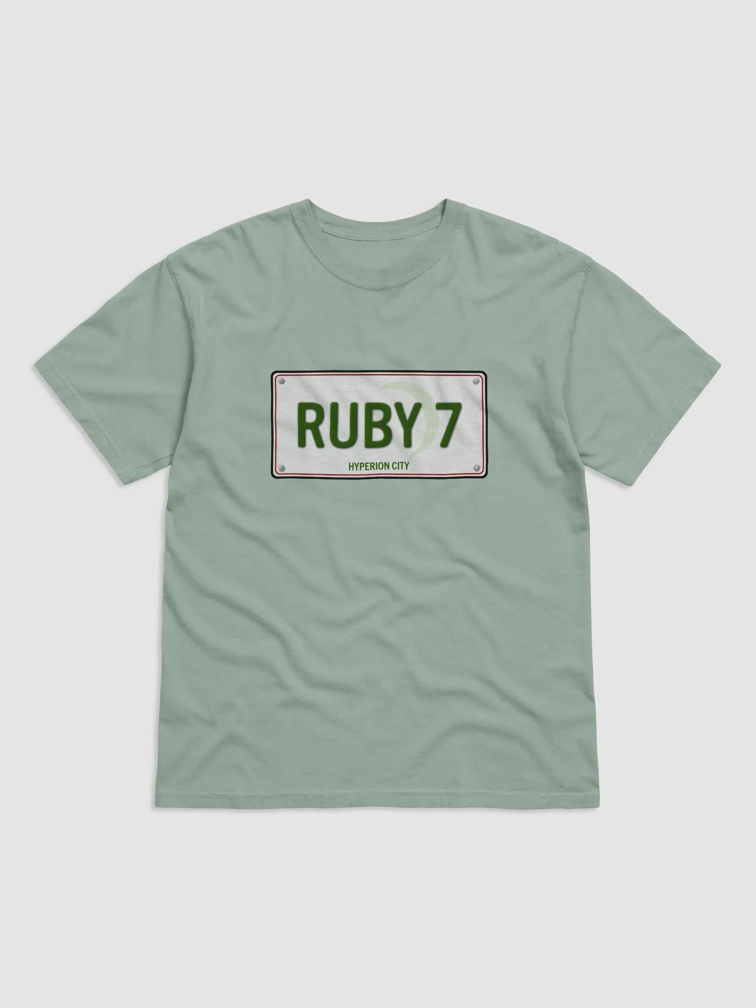 Ruby 7 License Plate Heavyweight T product image (1)