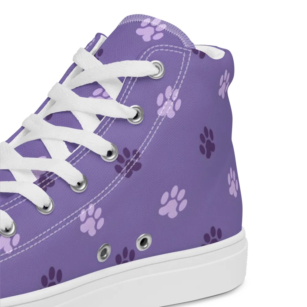 Women's Paw Print High Top Shoes product image (9)