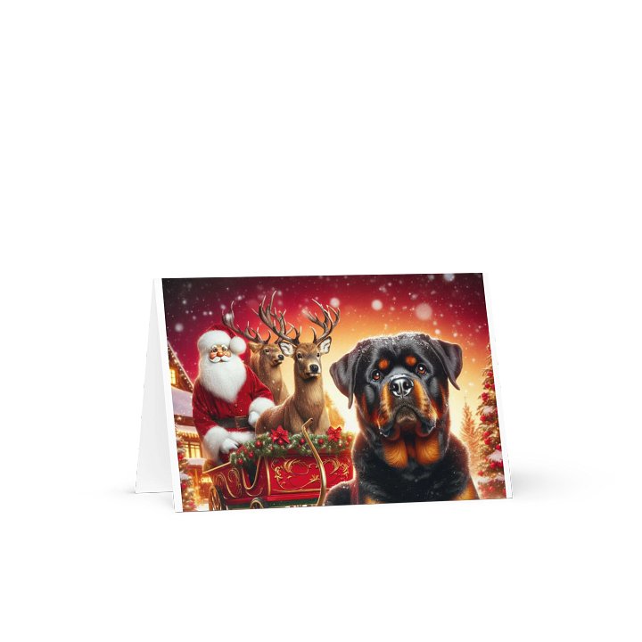 Festive Rottweiler Winter Wonderland Greeting Card product image (1)