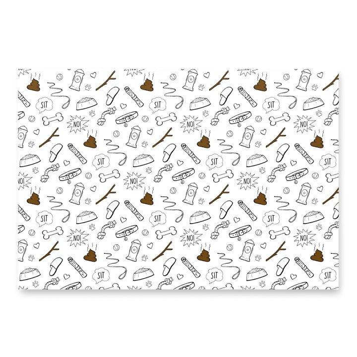 ”Good Boy” Dog Themed Wrapping Paper Trio (brown theme) product image (2)