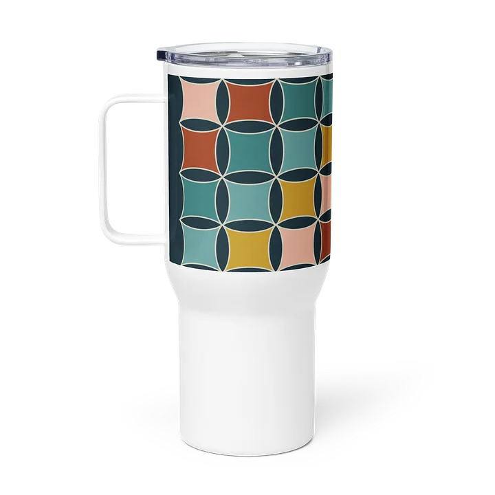 Geometric Mid Modern Century Retro Travel Mug product image (1)