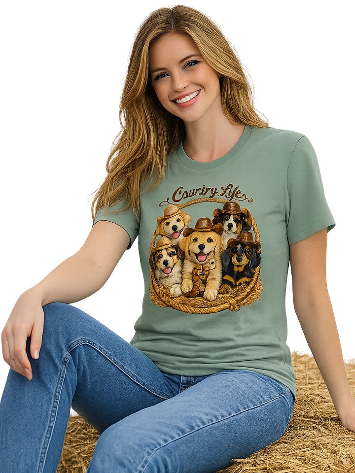 Pawsome Puppies Cowboy Circle T-Shirt product image (1)