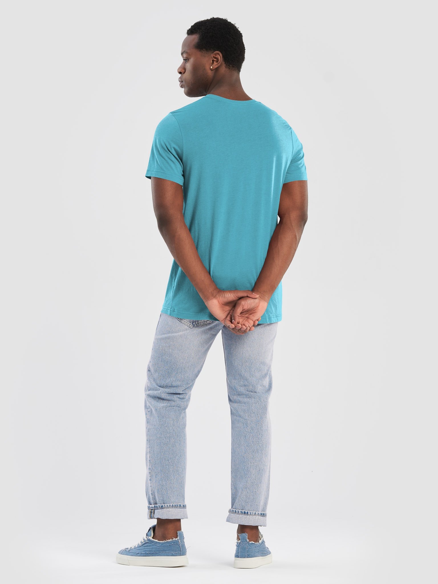 Unisex Short Sleeve Fit T-Shirt w/ White A1UN product image (7)