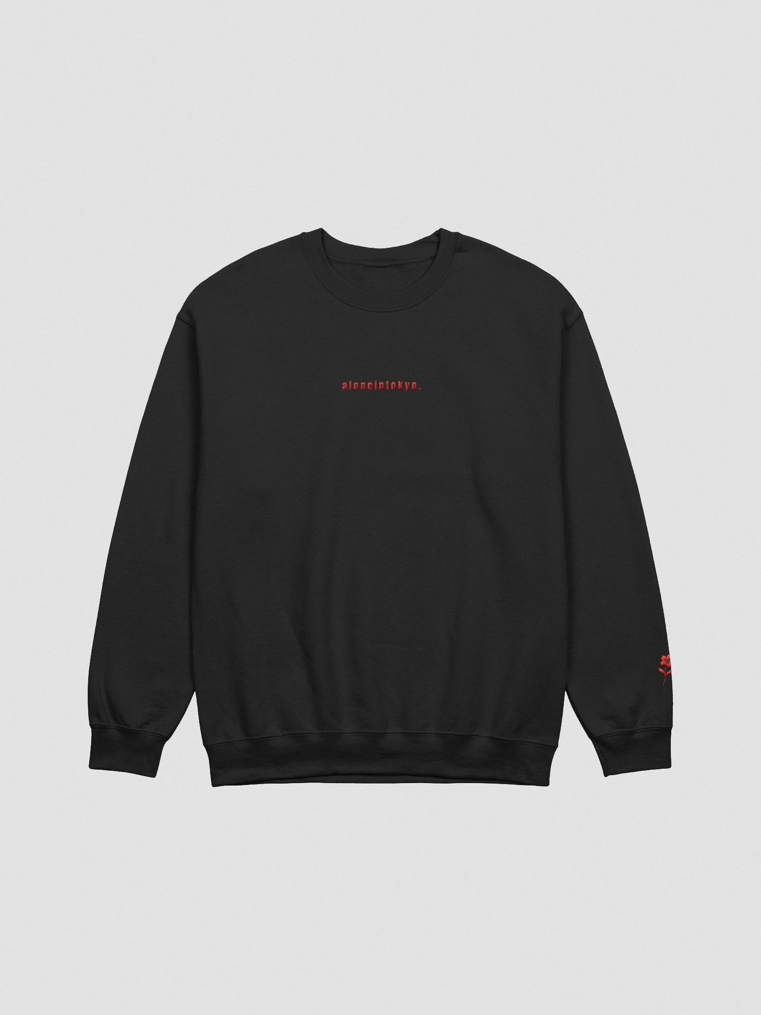 TOKYO BLOOD RED TEXT EMBROIDERED SWEATSHIRT product image (1)