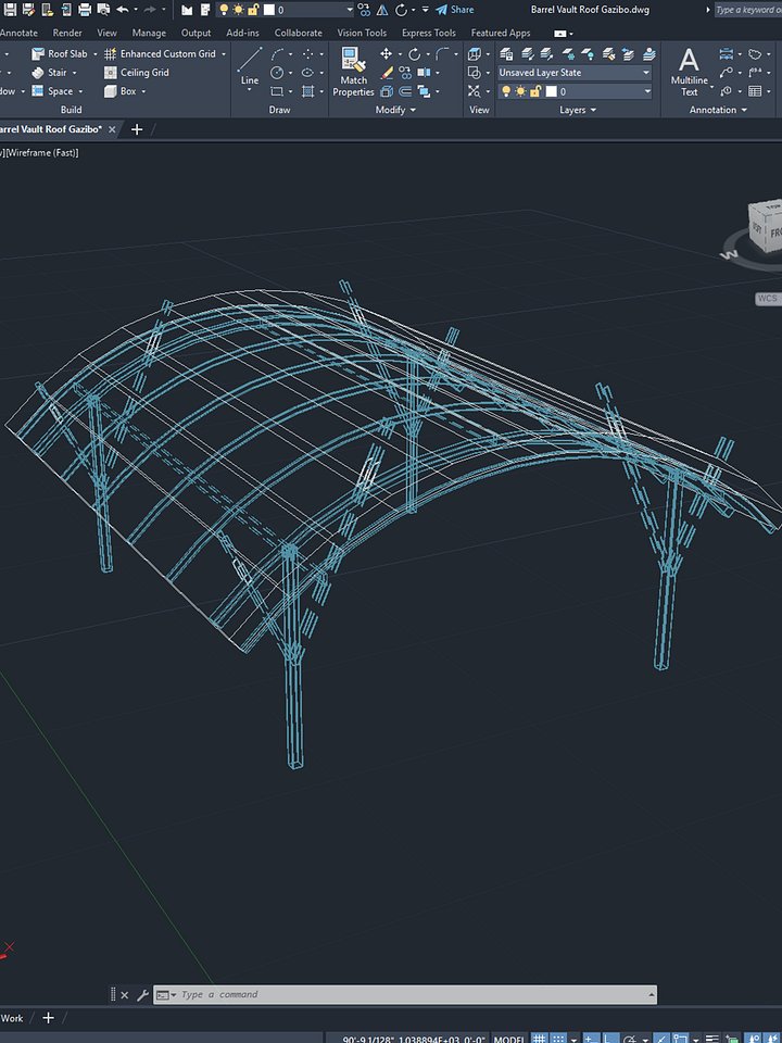 Shed / Gazebo with Barrel Vault Roof product image (2)