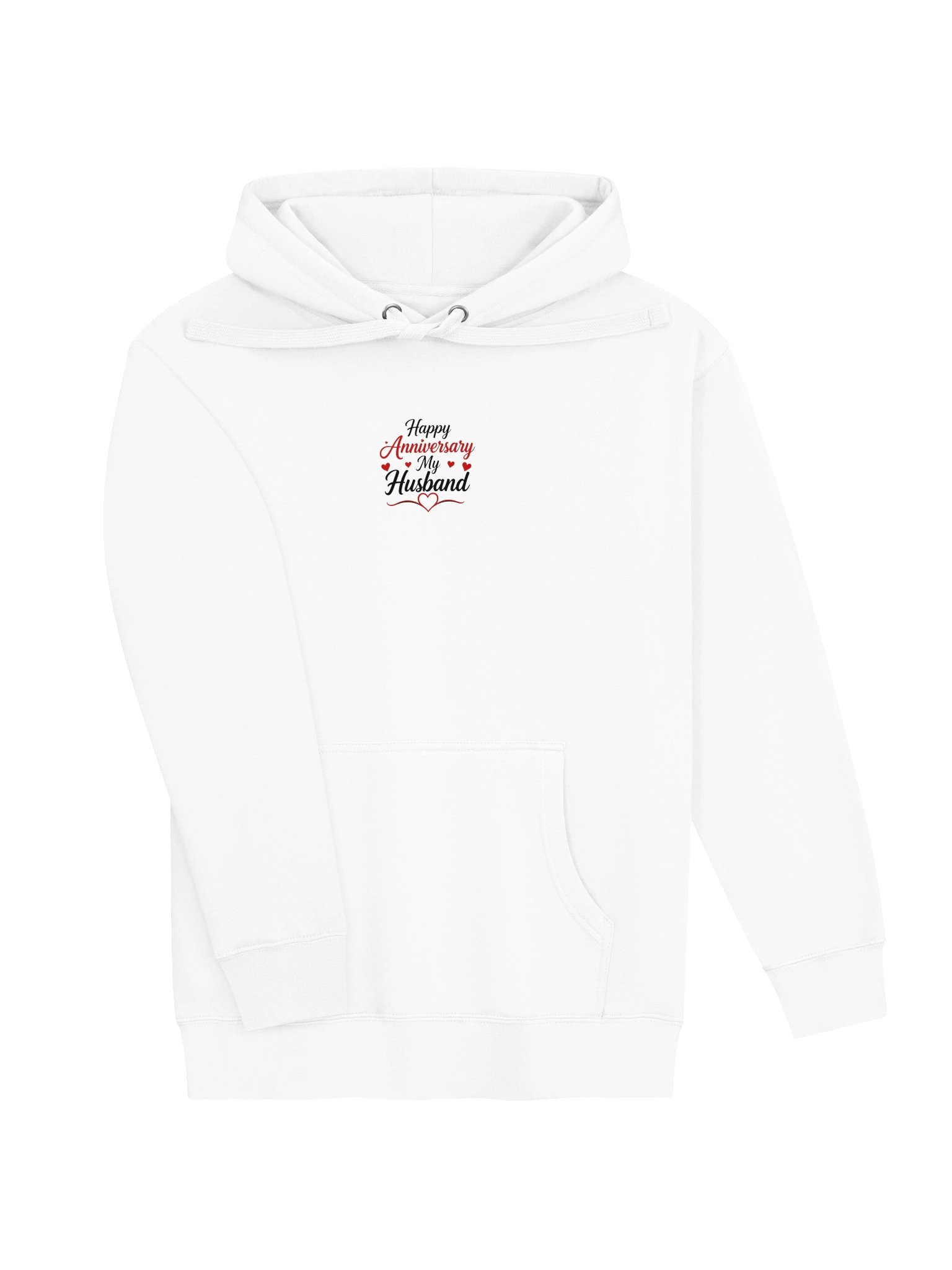 Happy Anniversary My Husband Hoodie - Red Script product image (3)