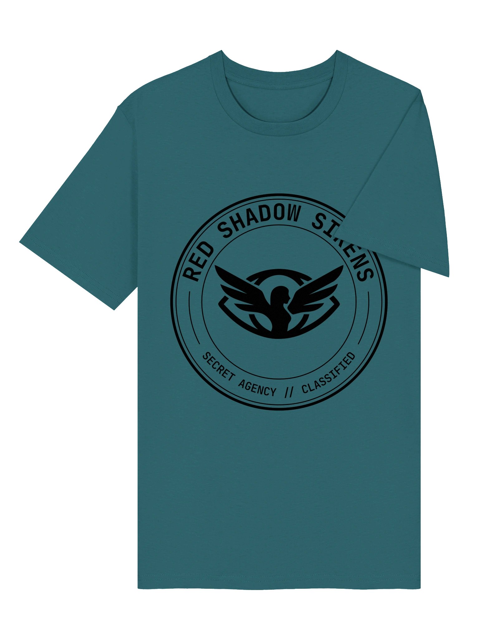 Organic cotton t-shirt (agency roundel logo, black) product image (6)